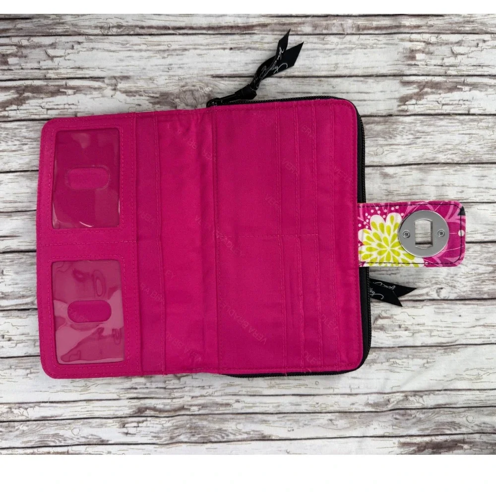Vera Bradley Retired Ziggy Zinnia Pattern Purse & Turnlock Matching Wallet Set